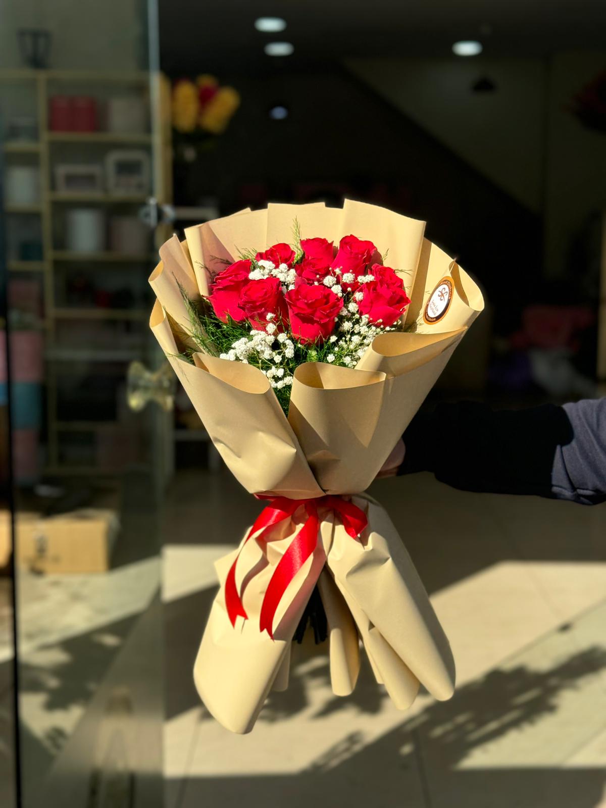 10 lu Gül buketi