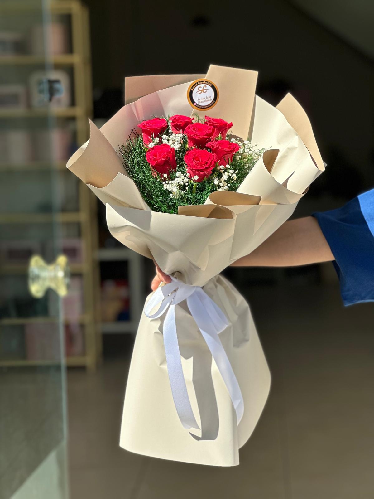 6 lı  Gül buketi