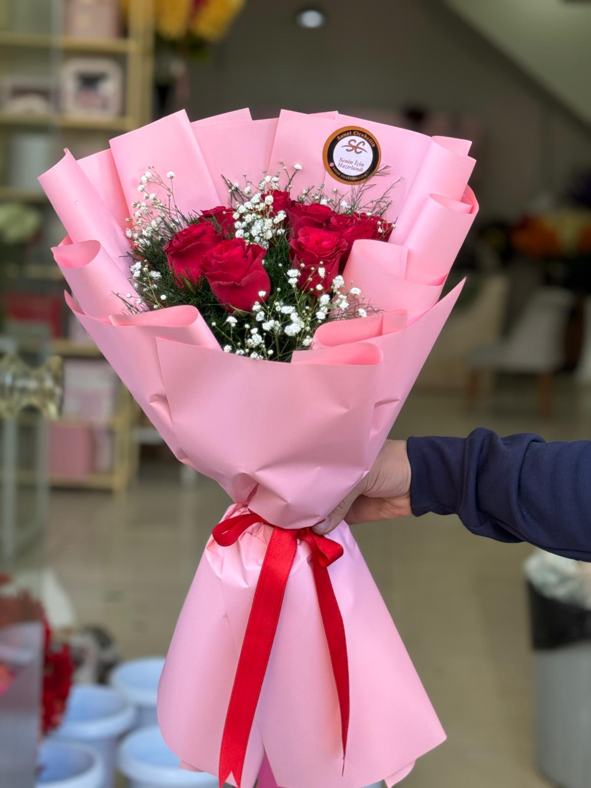 9 lu Gül buketi